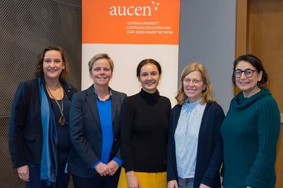 AUCEN Vorstand v.l.n.r. Petra Aigner, Gerda Müller, Martina Weichsler, Heidi Pichler, Daniela Genser